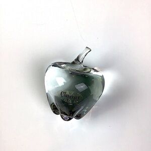 Glass Apple Paperweight Vintage Marked Carnevale